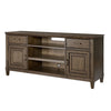 TV Console with 2 Drawers and 2 Doors, Oak Brown