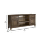 TV Console with 2 Drawers and 2 Doors, Oak Brown