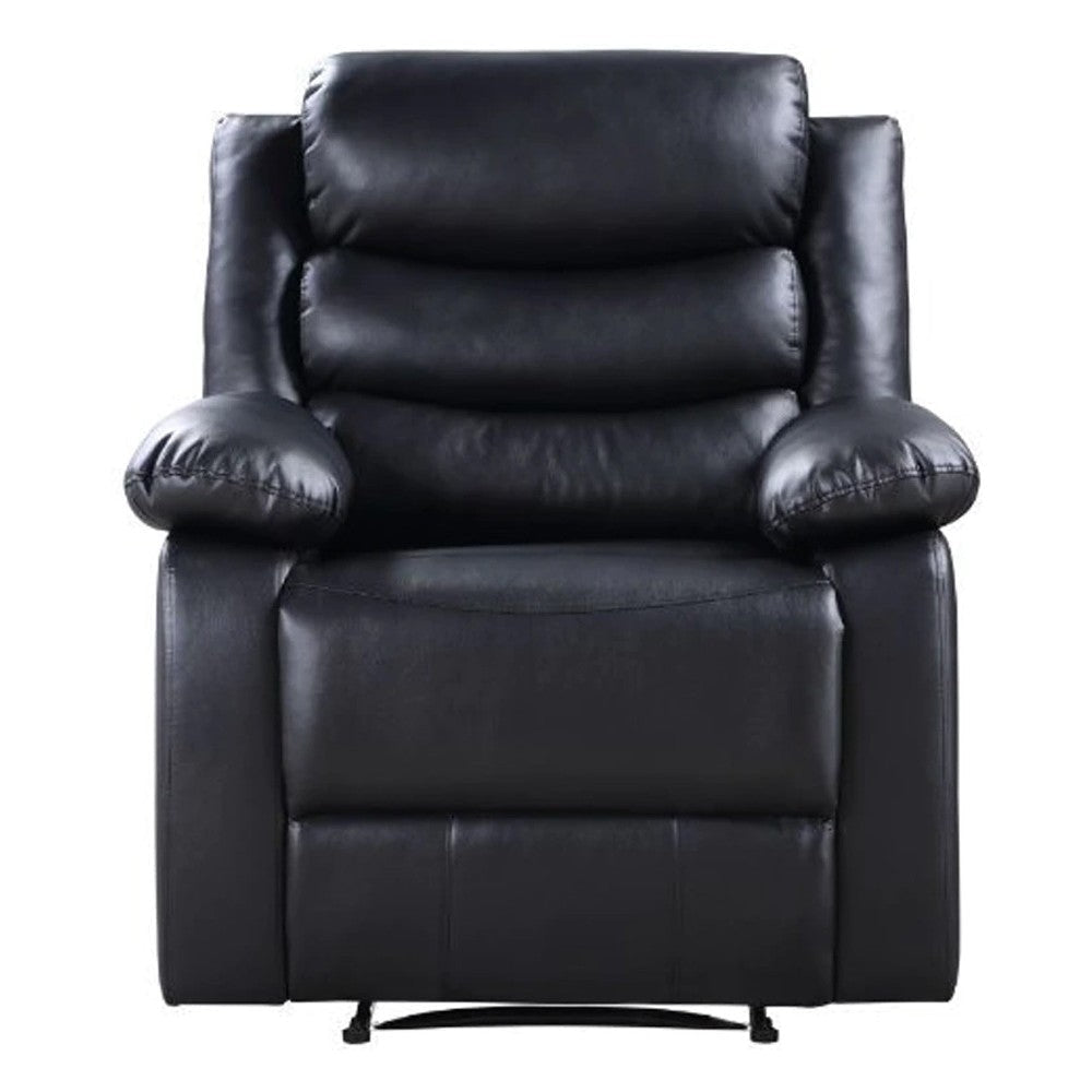 Power Recliner with Pocket Coil Seating and Pillow Top Arms Black BM269194
