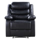 Power Recliner with Pocket Coil Seating and Pillow Top Arms Black BM269194