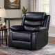 Power Recliner with Pocket Coil Seating and Pillow Top Arms, Black