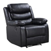 Power Recliner with Pocket Coil Seating and Pillow Top Arms, Black
