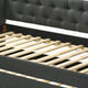 Twin Daybed with Chesterfield Style and Trundle Gray BM269219