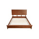 California King Platform Bed with Sleigh Panel Headboard, Brown