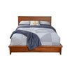 King Platform Bed with Sleigh Panel Headboard, Brown