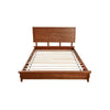 King Platform Bed with Sleigh Panel Headboard, Brown