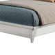 Queen Platform Bed with Sleigh Panel Headboard, Off White
