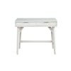 Writing Desk with 2 Drawers and Wooden Frame, White