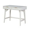Writing Desk with 2 Drawers and Wooden Frame, White