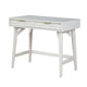 Writing Desk with 2 Drawers and Wooden Frame, White