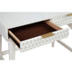 Writing Desk with 2 Drawers and Wooden Frame, White
