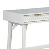Writing Desk with 2 Drawers and Wooden Frame, White