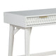 Writing Desk with 2 Drawers and Wooden Frame, White