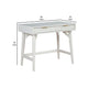Writing Desk with 2 Drawers and Wooden Frame, White