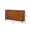 Dresser with 6 Drawers and Wooden Frame Brown By Casagear Home BM269322