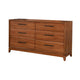Preston Dresser | 6 Drawers | Wood Frame | Brown