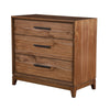 Chest with 3 Drawers and Wooden Frame, Brown