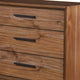 Chest with 3 Drawers and Wooden Frame, Brown