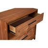 Chest with 3 Drawers and Wooden Frame, Brown