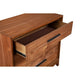 Chest with 3 Drawers and Wooden Frame, Brown