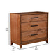 Chest with 3 Drawers and Wooden Frame, Brown
