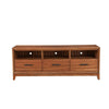 TV Console with 3 Drawers and 3 Compartments, Brown