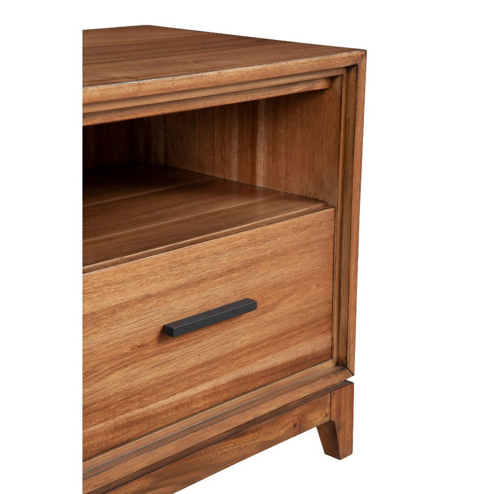 TV Console with 3 Drawers and 3 Compartments, Brown
