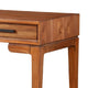 Writing Desk with 2 Drawers and Wooden Frame, Brown