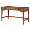 Writing Desk with 3 Drawers and Wooden Frame, Brown