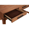 Writing Desk with 3 Drawers and Wooden Frame, Brown