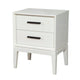 Nightstand with 2 Drawers and Wooden Frame, Off White