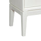 Nightstand with 2 Drawers and Wooden Frame, Off White