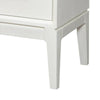 Nightstand with 2 Drawers and Wooden Frame, Off White