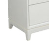 Chest with 3 Drawers and Wooden Frame, Off White