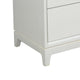 Chest with 3 Drawers and Wooden Frame, Off White