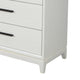 Chest with 3 Drawers and Wooden Frame, Off White