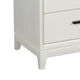 Chest with 5 Drawers and Wooden Frame, Off White