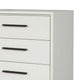 Chest with 5 Drawers and Wooden Frame, Off White