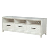 TV Console with 3 Drawers and 3 Compartments, Off White