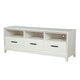 TV Console with 3 Drawers and 3 Compartments, Off White