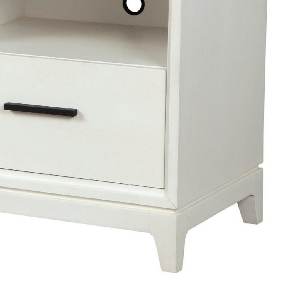TV Console with 3 Drawers and 3 Compartments, Off White