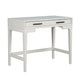 Writing Desk with 2 Drawers and Wooden Frame, Off White