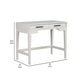 Writing Desk with 2 Drawers and Wooden Frame, Off White
