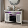 Vivian Wine Cabinet | 2 Doors | LED Lights | Silver
