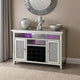 Vivian Wine Cabinet | 2 Doors | LED Lights | Silver