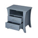 Accent Table with 2 Drawers and Open Compartment Gray BM269583
