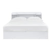 Queen Bed with 6 Under Compartments and Storage Headboard White BM269599