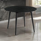 Cora Dining Table | Round Wood Top | Tapered Legs | Black