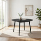 Cora Dining Table | Rounded Wood Top | Tapered Legs | Black