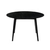 Dining Table with Wood and Rounded Tapered Legs Black By Casagear Home BM270107